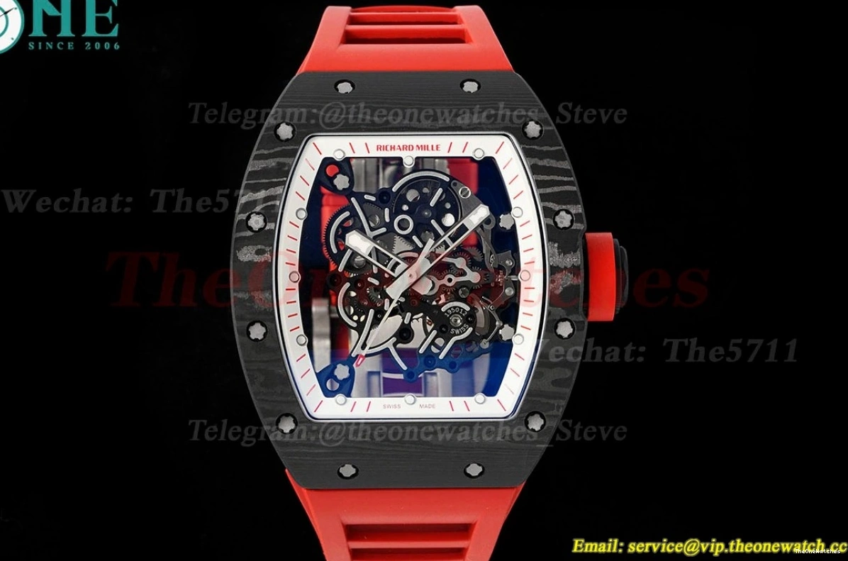 RM055 RU on NTPT Crown Red RMUL2 Clone Super ZF Red Strap Rubber 0406